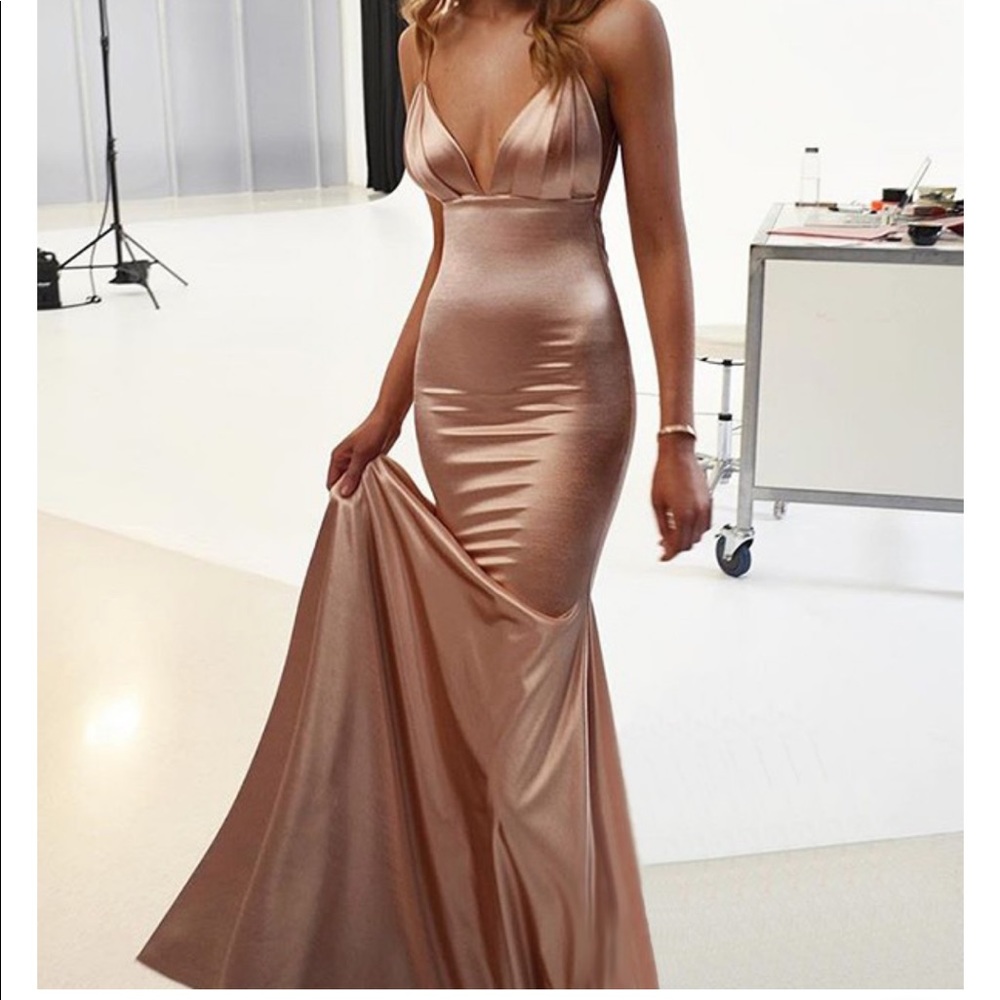 Mermaid Sleeveless Satin Dress